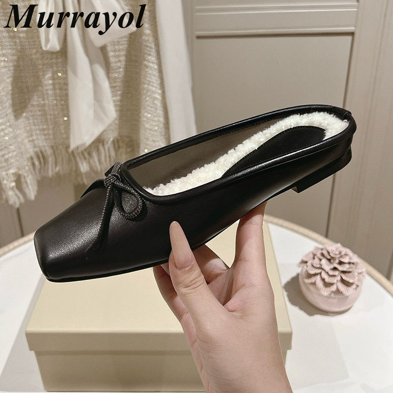 Slip On Mule Flat - Lazy Mules Women Real Leather Closed