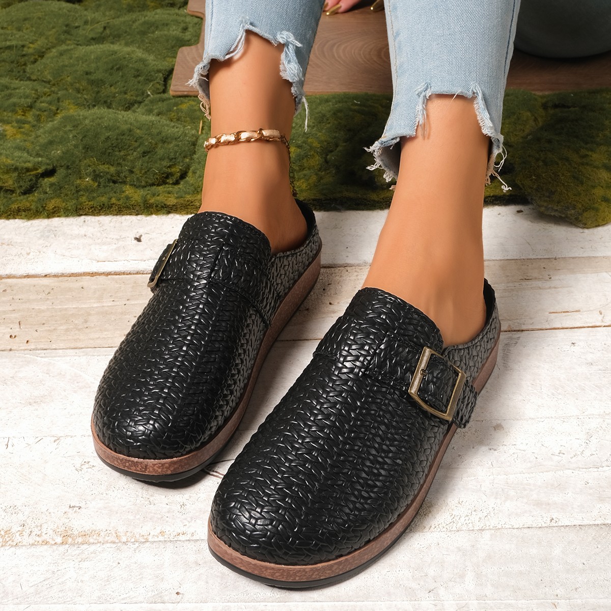 Slip On Mule Flat - Fashionable New Comfortable and Durable Thick