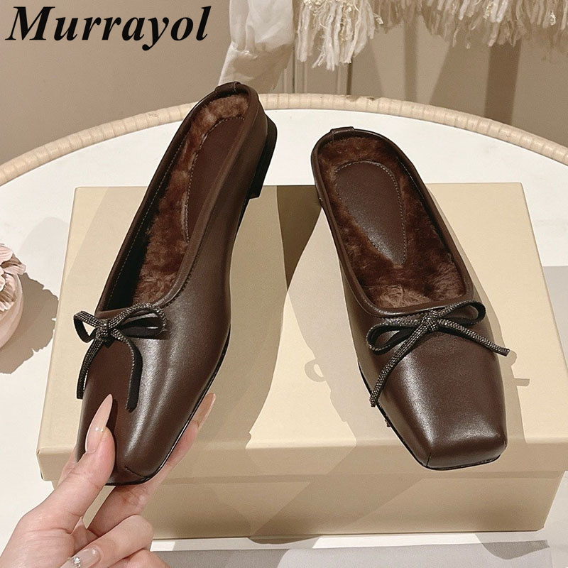 Lazy Mules Women Real Leather  - Slip On Mule Flat ulasan dan harga