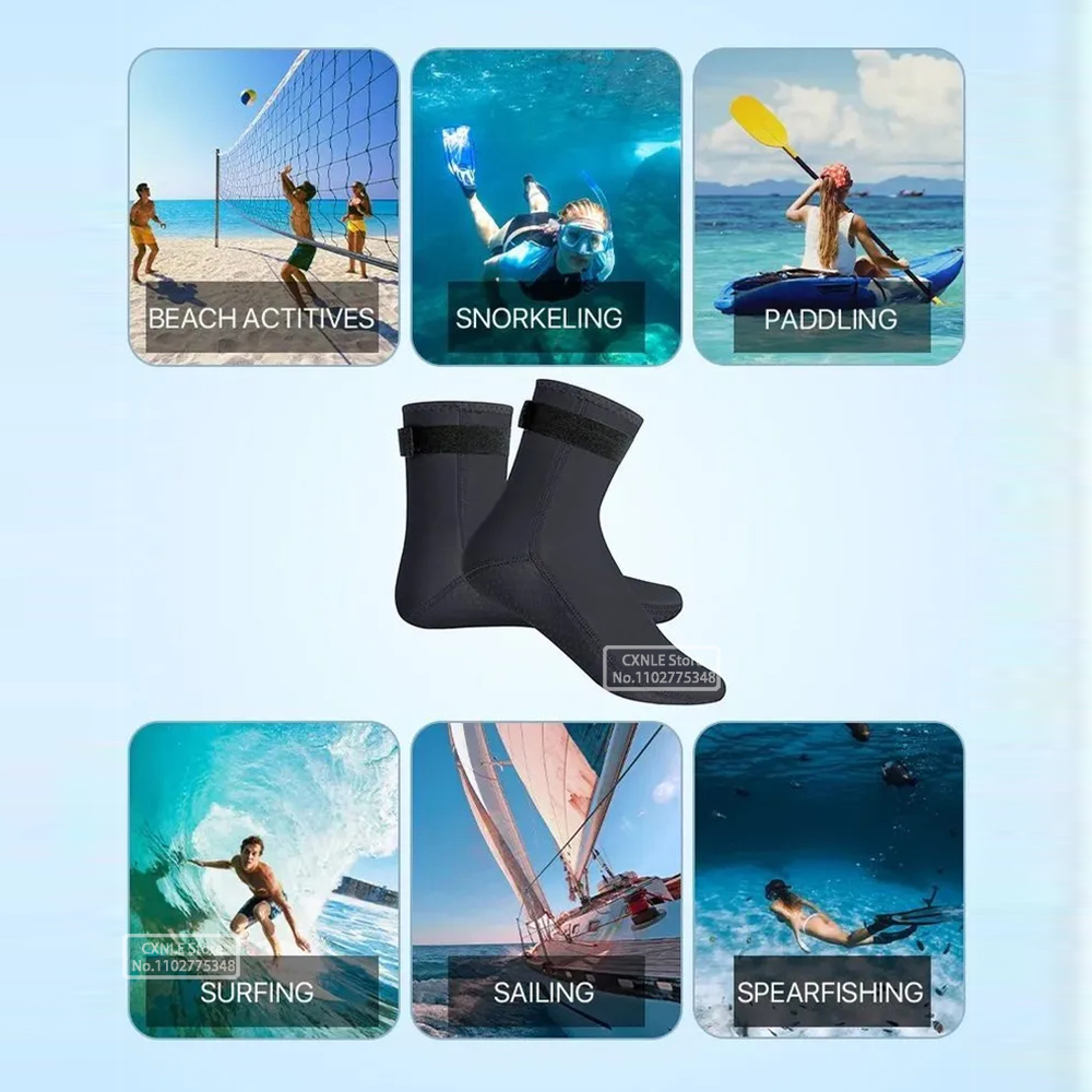 5mm Neoprene Diving Socks Wets - Women'S Shoes Neuropathy ulasan dan harga