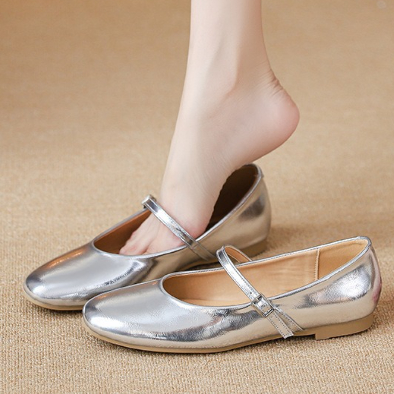 Silver Ballet Flats Shoes Wome - Women Shoes Heels ulasan dan harga