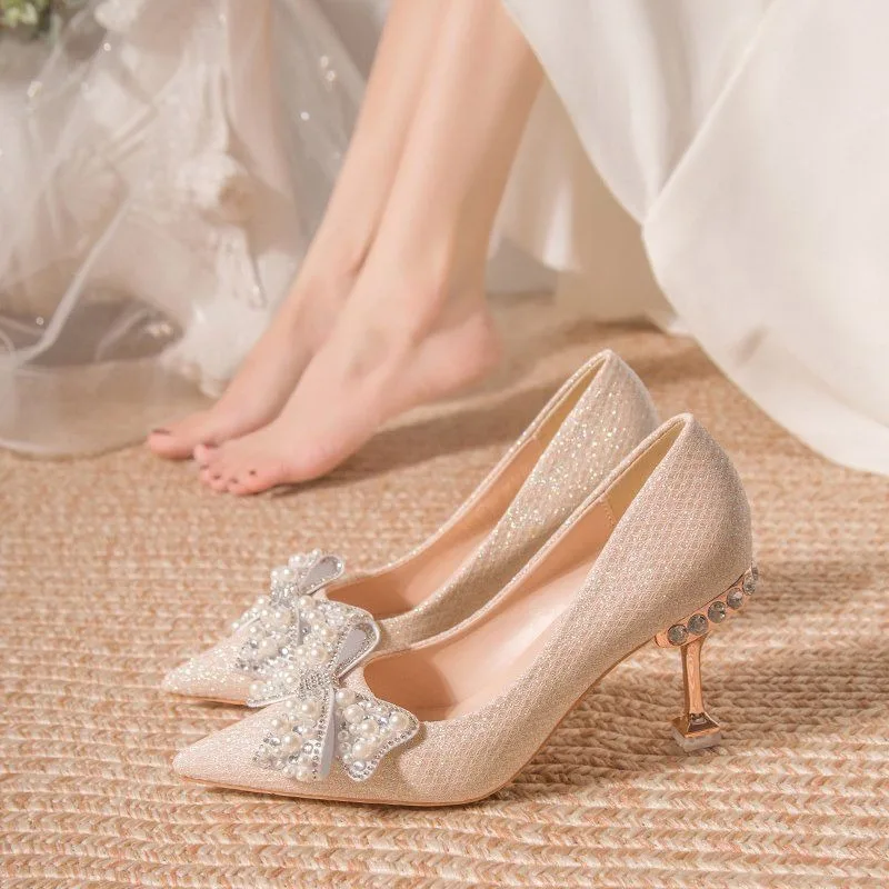 Stilito Pointed Toe Pumps Wedd - Women Shoes Quick Delivery ulasan dan harga