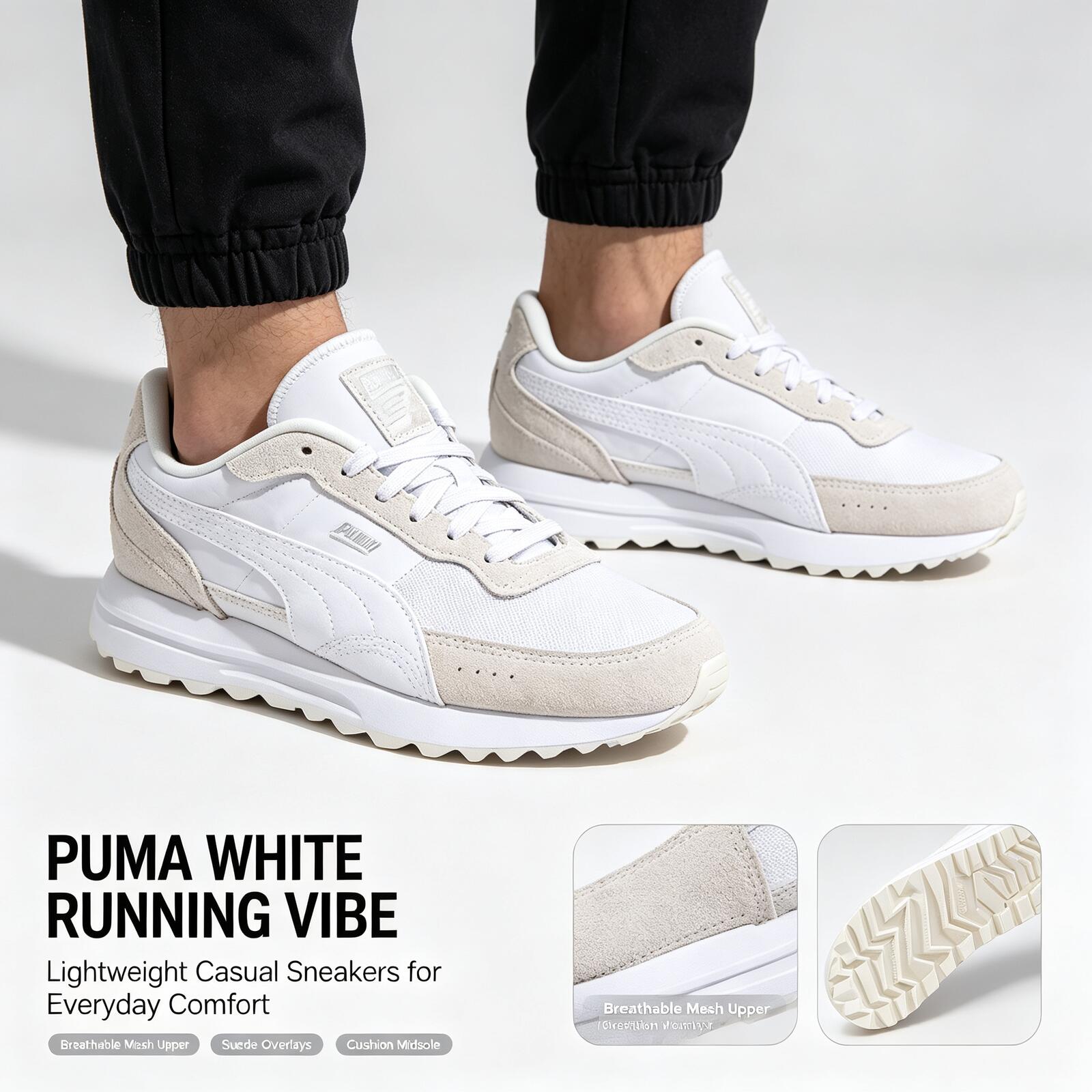 New Hot Puma White Lightweight - Women'S Shoes Puma Sneakers ulasan dan harga