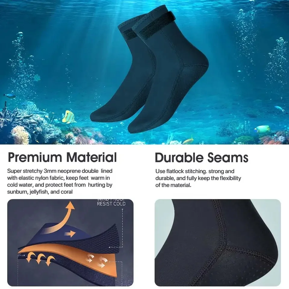 Neoprene Diving Socks 3mm Wets - Women'S Shoes Neuropathy ulasan dan harga