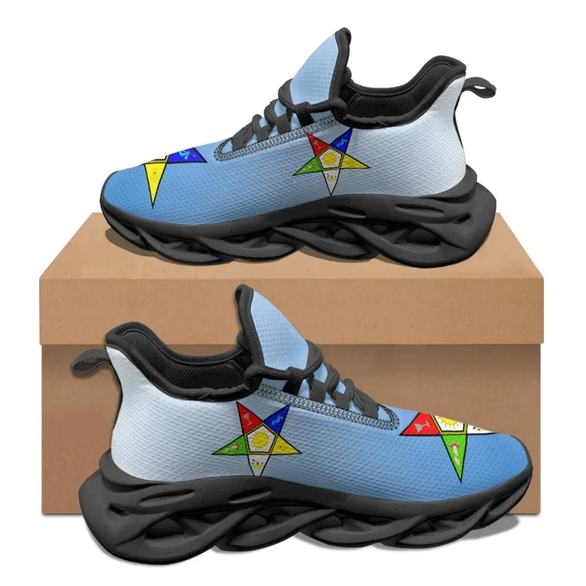 Sky Blue Pentagram OES Pattern - Women Shoes Tennis ulasan dan harga