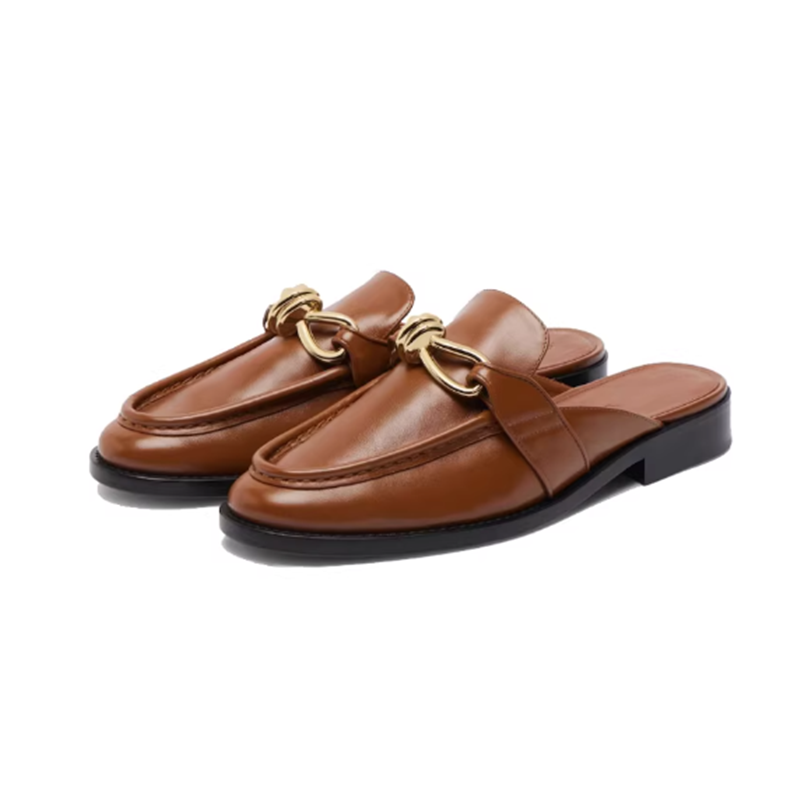Metal Buckle Half Slippers For - Slip On Mule Flat ulasan dan harga