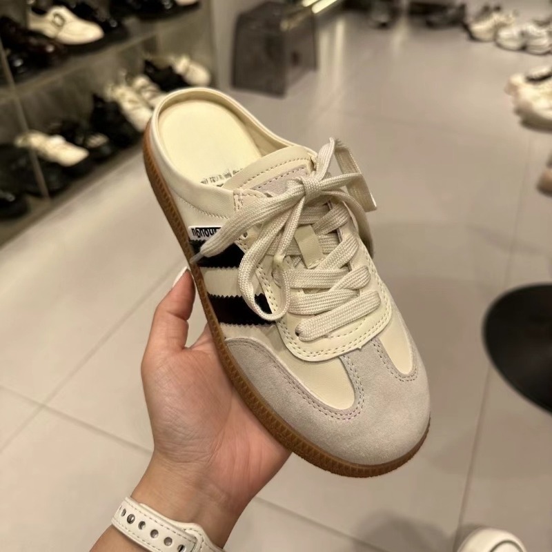 Women Mules Shoes Sports Round - Slip On Mule Flat ulasan dan harga