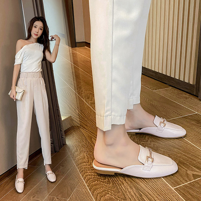 Baotou Slippers Women's Summer - Slip On Mule Flat ulasan dan harga