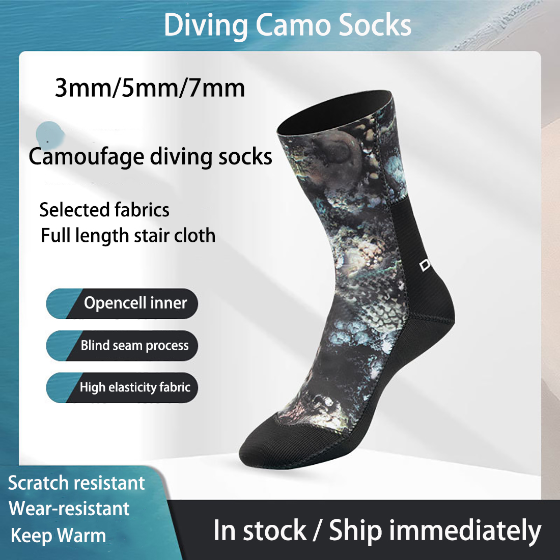 3/5/7mm Neoprene Camo Diving S - Women'S Shoes Neuropathy ulasan dan harga