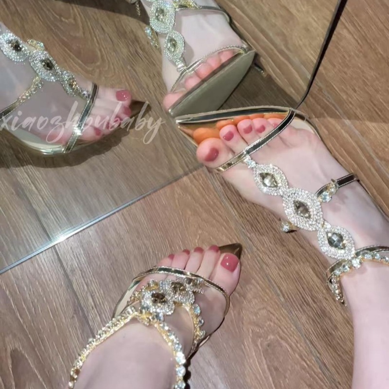 Women's Sandals Luxury Gold Ge - Gold Chain Sandal ulasan dan harga