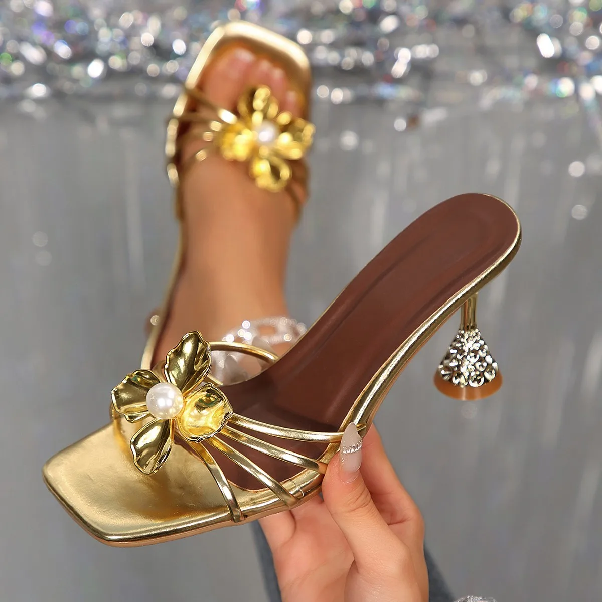 Vintage Metal Flower Crystal C - Women'S Shoes Plus Size ulasan dan harga