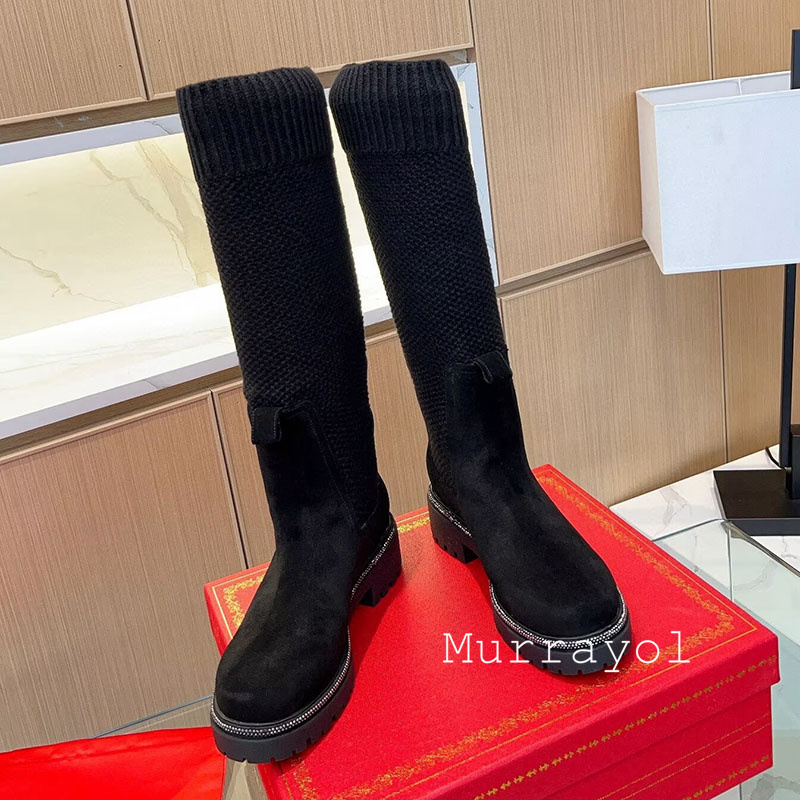 Knee High Boots Autumn Winter  - Sock Boot Women ulasan dan harga
