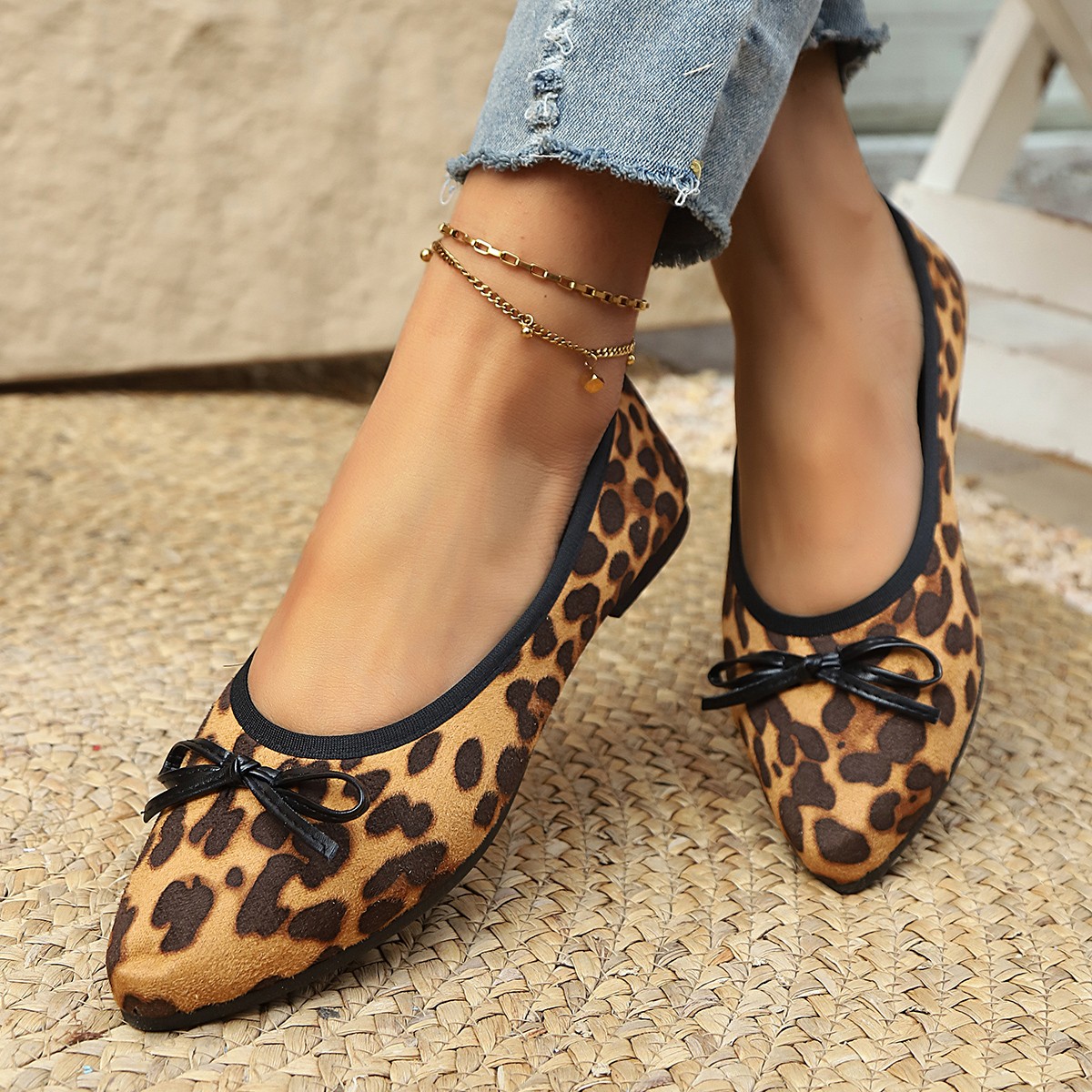 2026 Leopard Flats Women Round - Women'S Shoes For Work ulasan dan harga