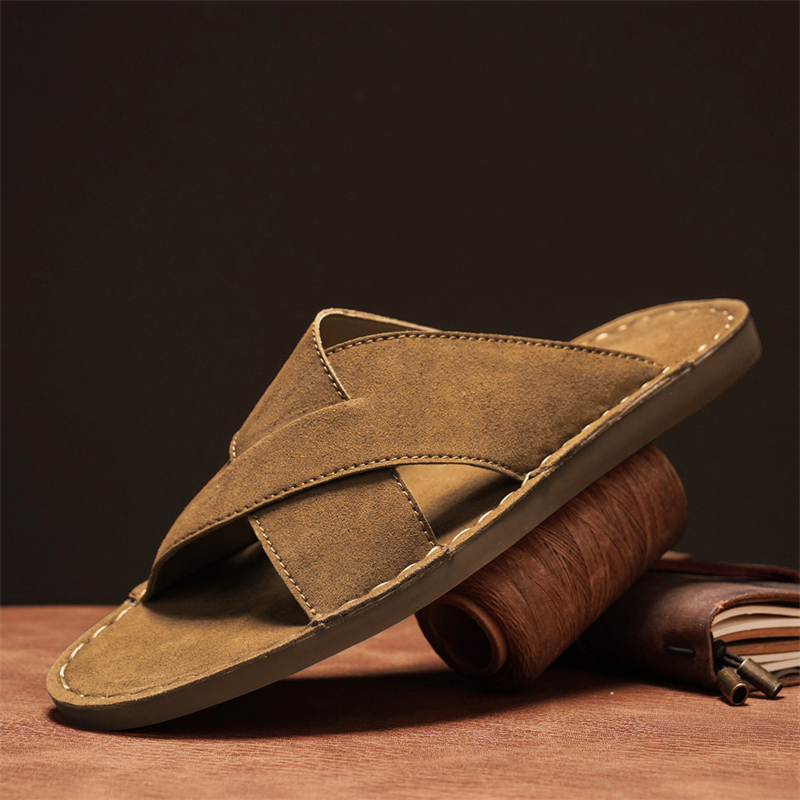 Slippers Men's Sandals Anti Sl - Slip On Mule Flat ulasan dan harga