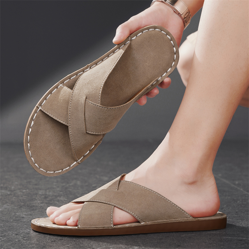 Slippers Men's Sandals Anti Sl - Slip On Mule Flat ulasan dan harga