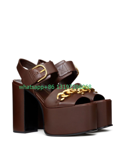 Lady gold chain buckle design  - Gold Chain Sandal ulasan dan harga