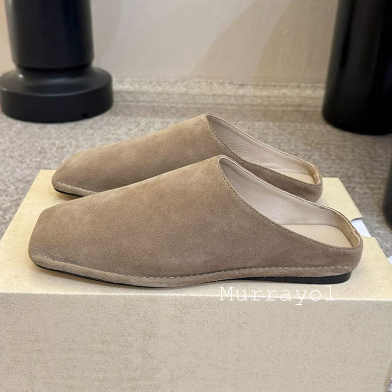 Slippers Closed Toe Genuine Le - Slip On Mule Flat ulasan dan harga