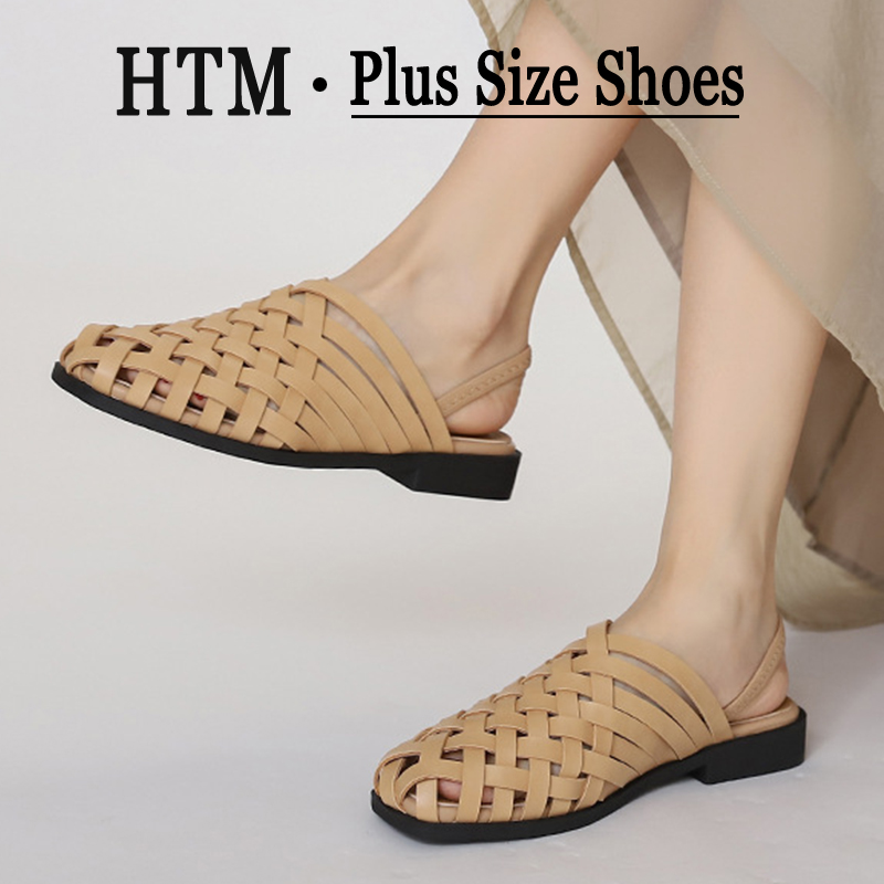 сандали женские Handmade Weave - Slip On Mule Flat ulasan dan harga