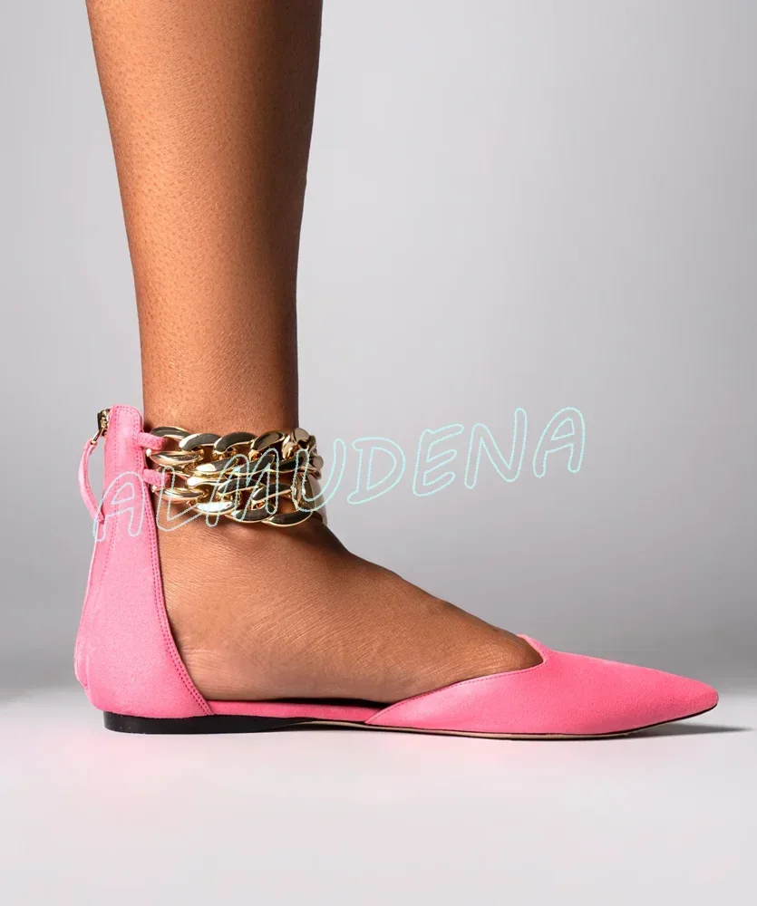 Gold Chain Detail Flat Women S - Gold Chain Sandal ulasan dan harga