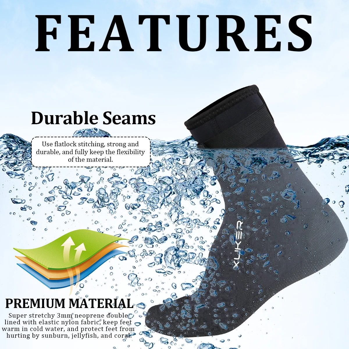 Men's Women's 3mm Neoprene Soc - Women'S Shoes Neuropathy ulasan dan harga