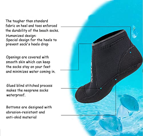 3mm Neoprene Diving Socks Beac - Women'S Shoes Neuropathy ulasan dan harga