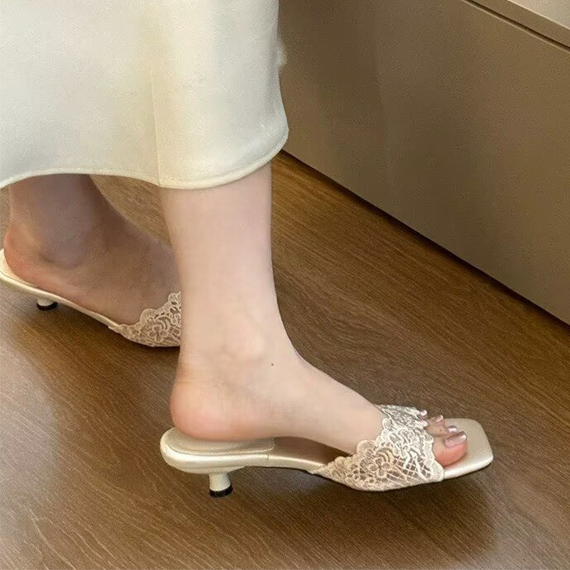 Mesh Slippers Women High Heels - Women Shoes Size 7 ulasan dan harga