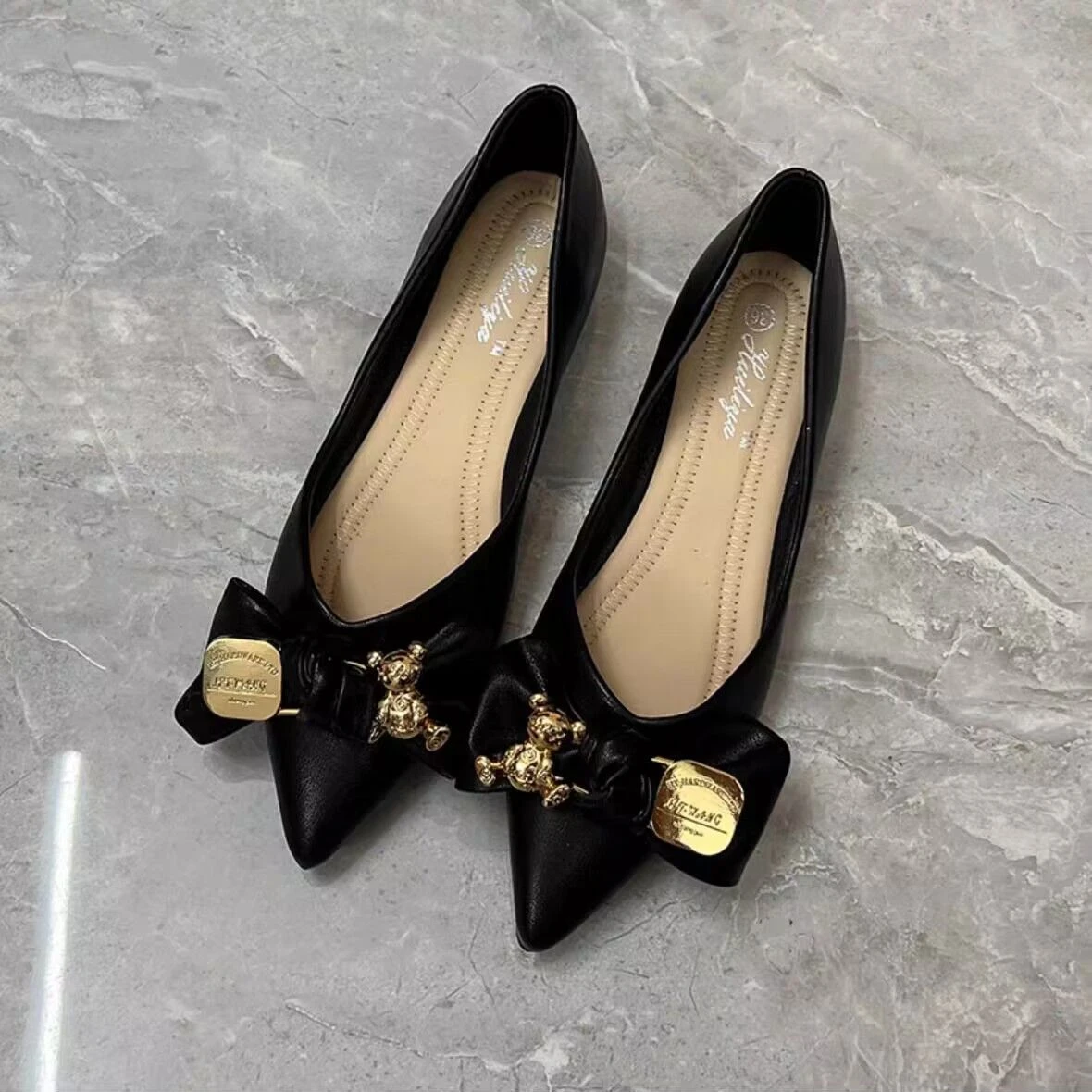 Women's Flat Shoes Shallow Wit - Women Shoes Quick Delivery ulasan dan harga